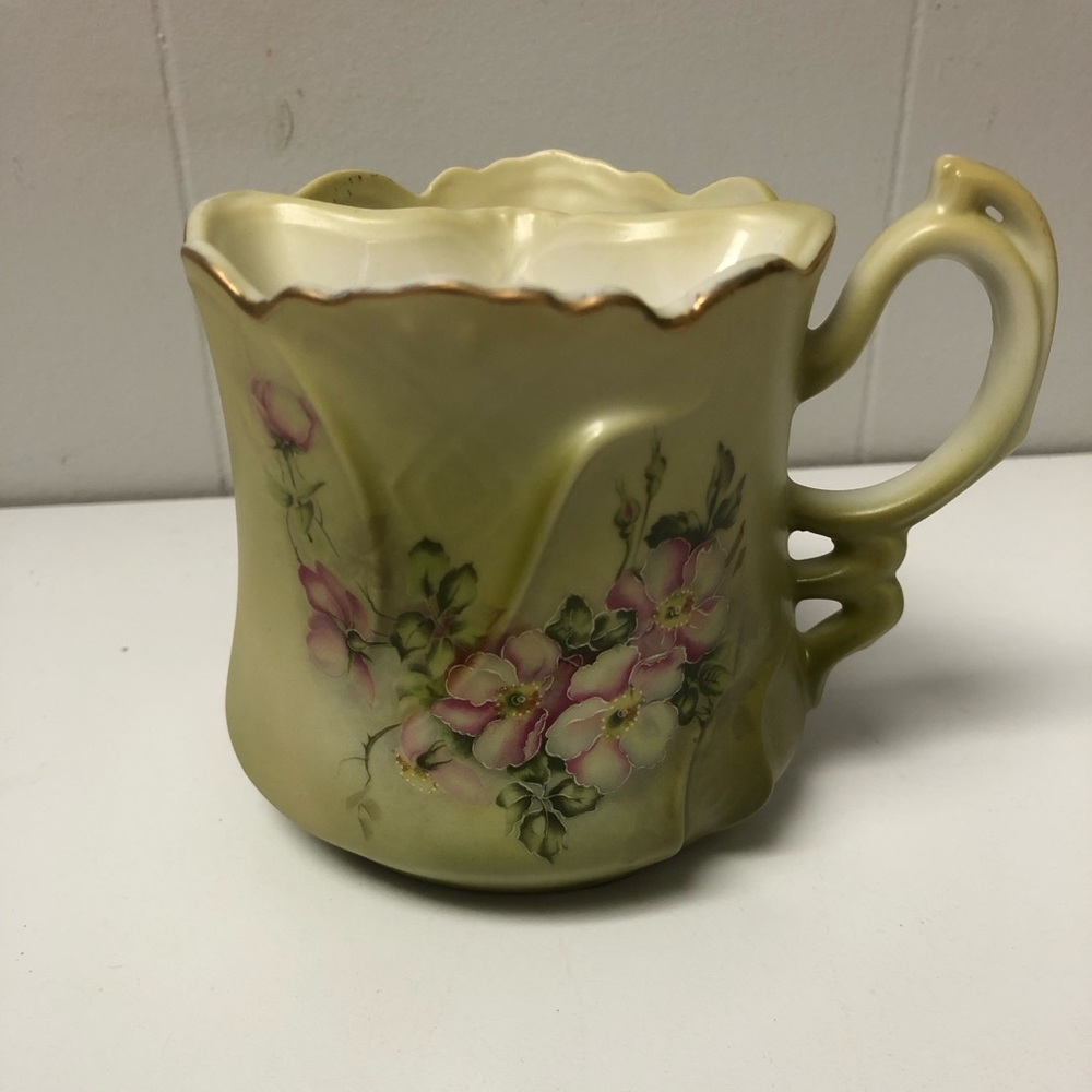 Vintage/Antique Nippon Handpainted Floral Victorian Style Shaving Mug Porcelain